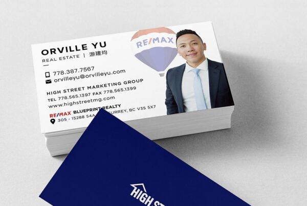 orville yu branding vancouver realtor business card design