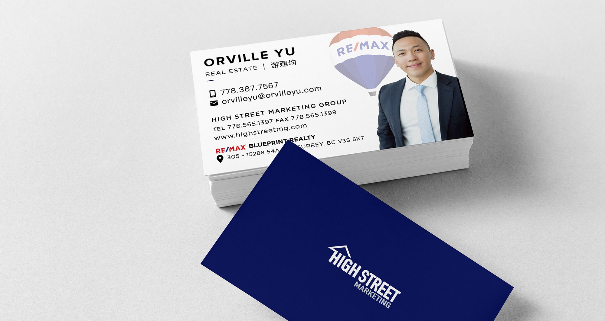 orville yu vancouver realtor business card design